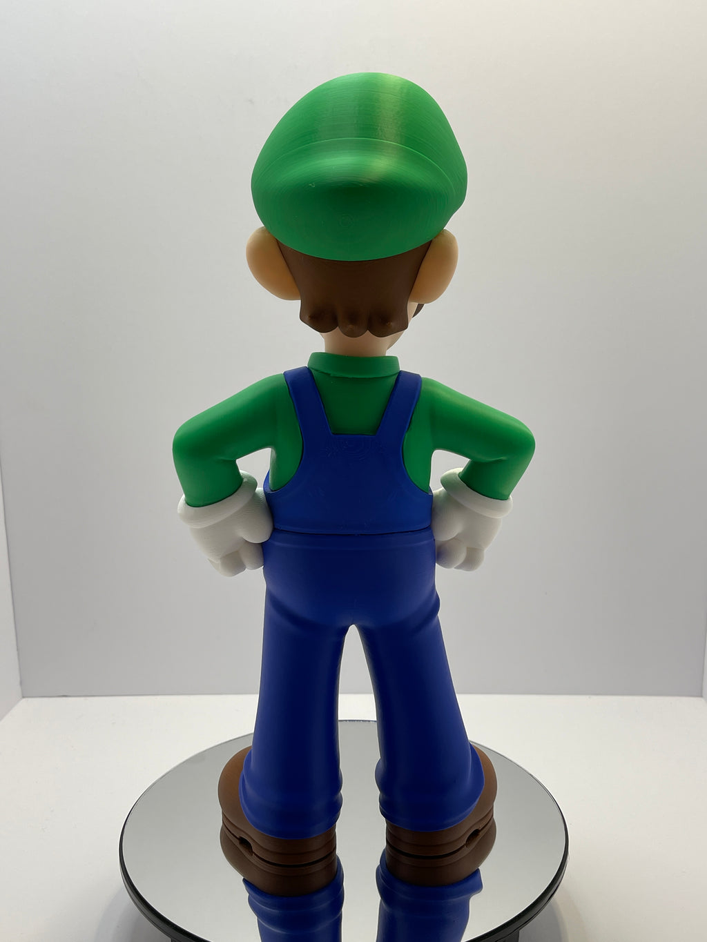 Three-quarter front view of video game display figurine