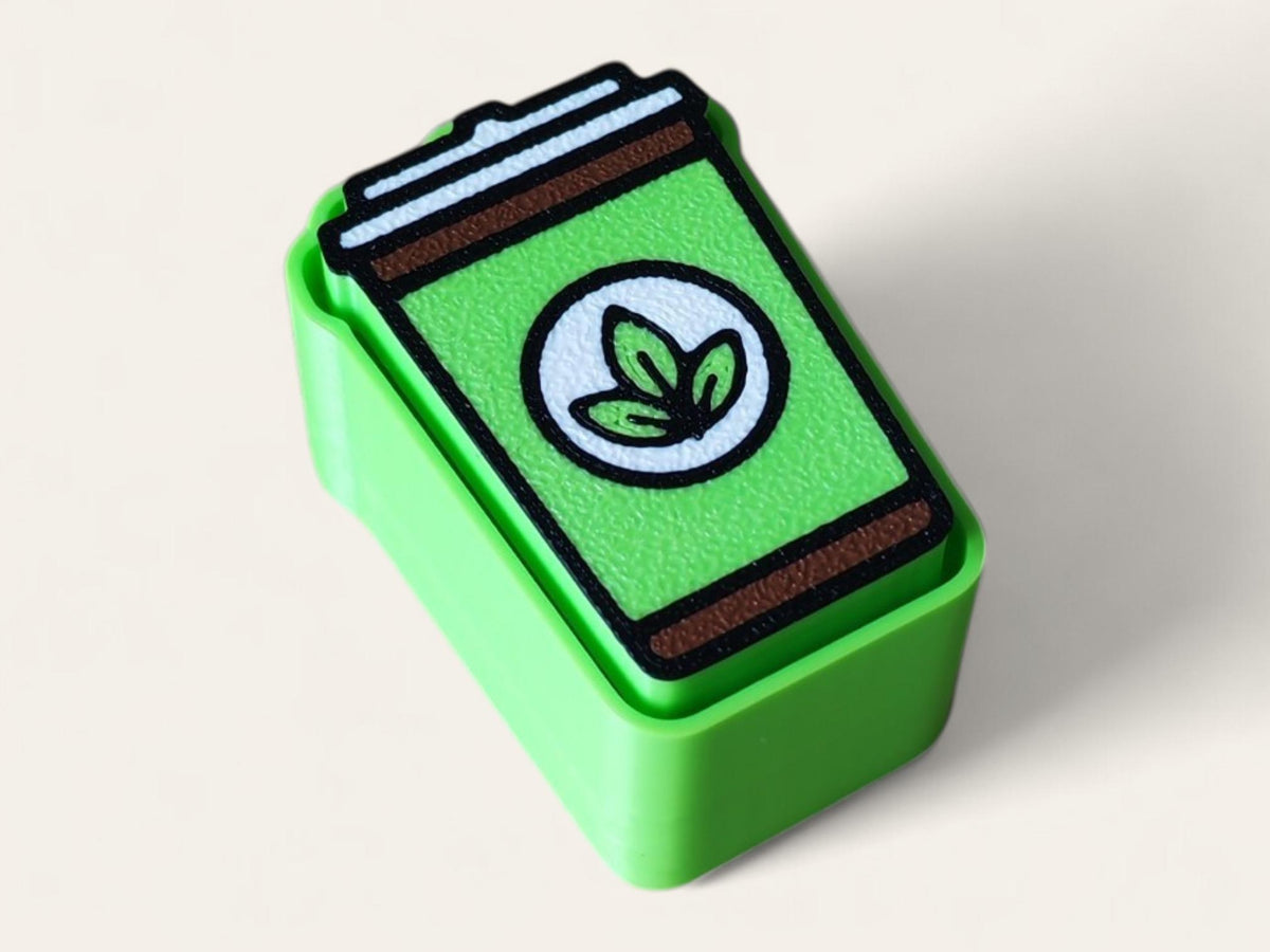 Matcha Fidget Clicker Keychain | 3D Printed Drink Toy | Sensory Pocket Accessory