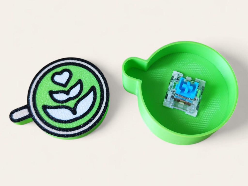 Matcha Fidget Clicker Keychain | 3D Printed Drink Toy | Sensory Pocket Accessory