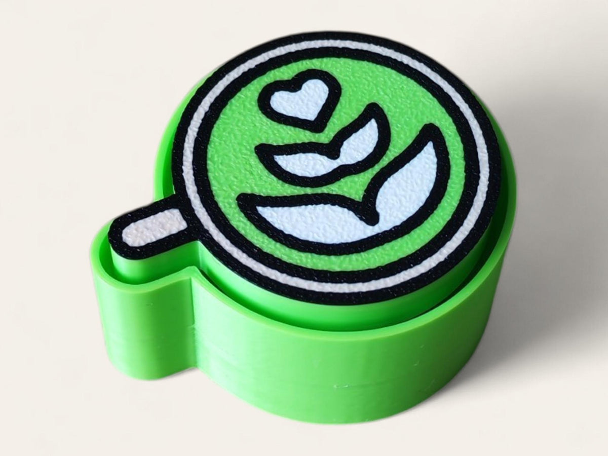 Matcha Fidget Clicker Keychain | 3D Printed Drink Toy | Sensory Pocket Accessory